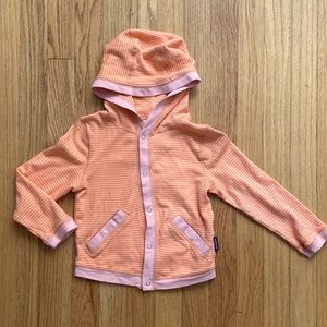 Patagonia button up lightweight organic cotton hoodie.